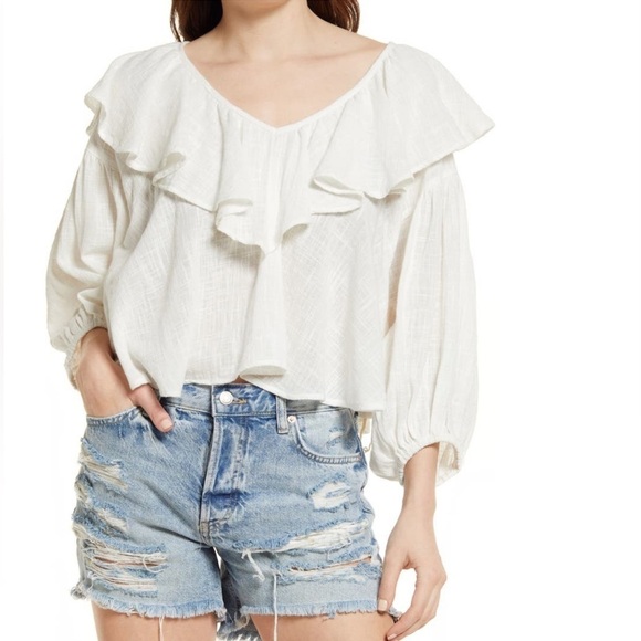 Free People Zuri Ruffle Blouse NWT - Picture 5 of 5